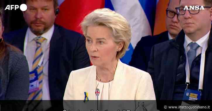 Ucraina, von der Leyen: “Obiettivo di Putin è la capitolazione di Kiev, è in gioco anche il futuro dell’Europa”