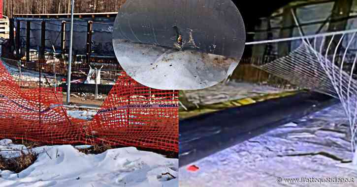 Olimpiadi 2026, la sequenza che mostra come è caduto il tubo della pista da bob di Cortina | Le foto