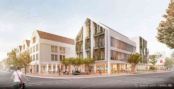 Sparkassen Karree:  Leben · Wohnen · Arbeiten im Herzen von Illertissen - Bauprojekt der Sparkasse startet mit Rückbauarbeiten