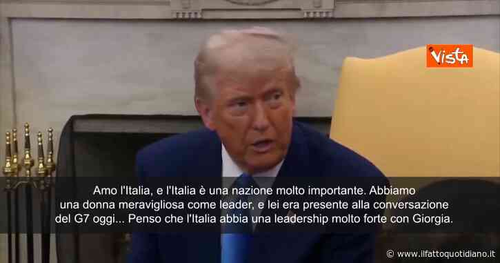 Trump elogia Meloni: “L’Italia ha una leadership molto forte con lei. È una donna fantastica”
