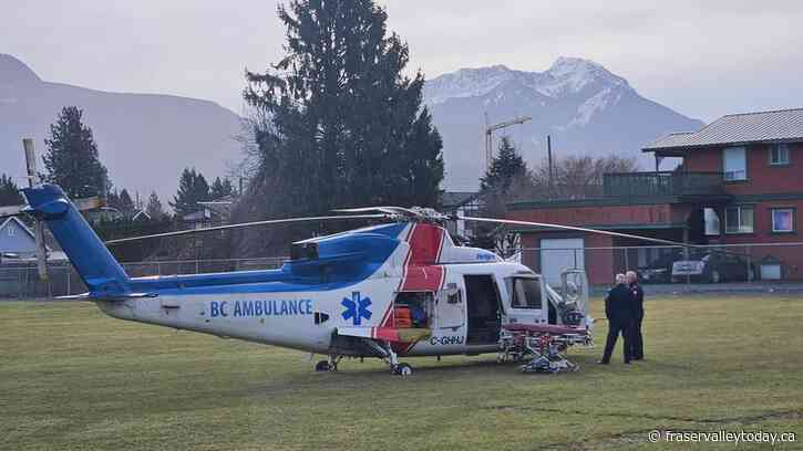 E-cyclist rider airlifted to hospital in critical condition after collision in downtown Chilliwack