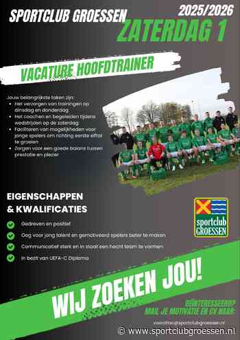 Vacature Hoofdtrainer zaterdag 1
