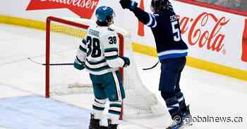 Scheifele scores OT winner to set Winnipeg Jets goals record in 2-1 win over Sharks