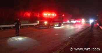 Car crashes off of bridge in Raleigh