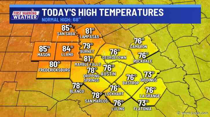 More days in the 70s than not this week