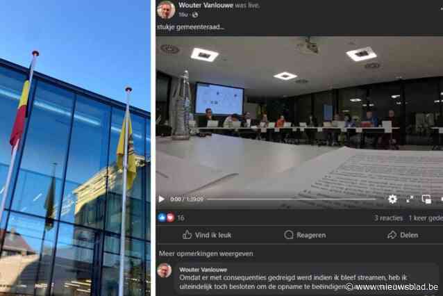 Oppositieraadslid Wouter Vanlouwe moet eigen livestream van gemeenteraad stopzetten: “Mag ik u nu verzoeken om uw GoPro weg te nemen?”