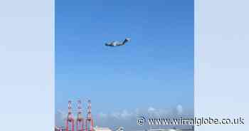 Huge RAF plane spotted flying over River Mersey
