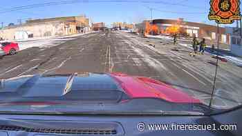 Watch: Kan. firefighters narrowly escape gas explosion