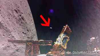 Jaw-dropping footage from NASA's Blue Ghost spaceship reveals close-up of the Moon - with Earth rising and setting in the background