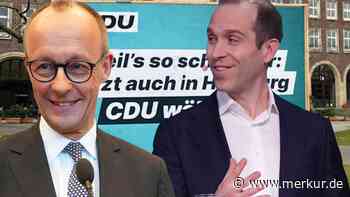Umfrage-Delle bei Hamburg-Wahl: CDU hofft auf Merz-Effekt – und klebt Spezial-Plakate