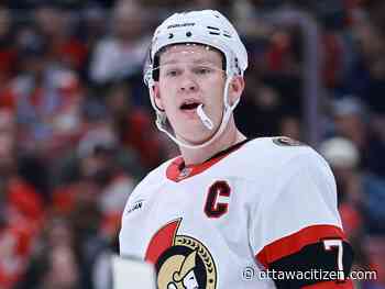 Senators captain Brady Tkachuk may not be ready for takeoff against Winnipeg Jets