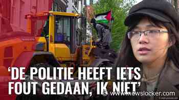 Student die op bulldozer klom tijdens UvA-rellen morgen voor rechter