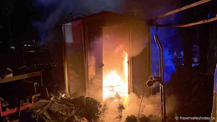 Hope firefighters respond to overnight shed fire at mobile home park