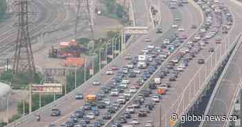 Wrong-way Gardiner Expressway driver falls into construction site hole: police