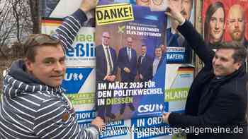 Die Dießener CSU plakatiert schon für die Bürgermeisterwahl 2026
