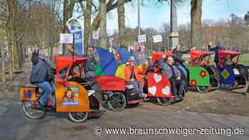Das gab es noch nie: Rikschas beim Braunschweiger Karneval