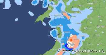 Met Office maps show where it will snow in Wales tonight