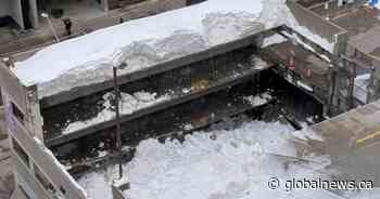 Snow-covered parking garage in Ottawa partially collapses, vehicles trapped