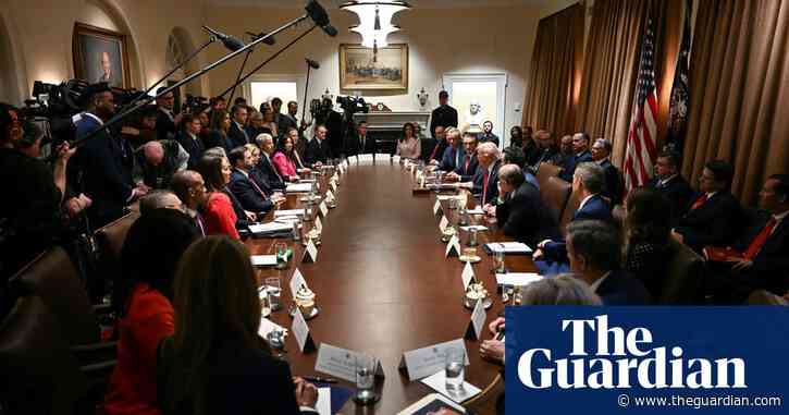 Trump’s first full cabinet meeting celebrates government-shrinking effort led by Musk