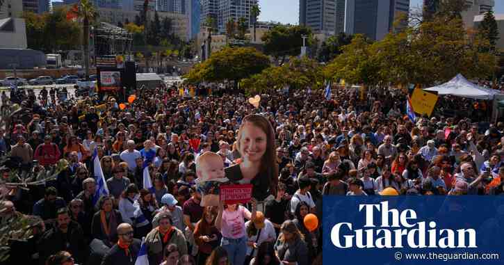 Thousands of Israelis line streets for funeral of Bibas family killed in Gaza