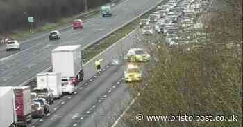 Serious M5 crash involved pedestrian, lorry and car