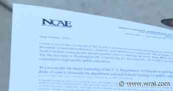 Parents, teachers deliver letters urging Thom Tillis to keep U.S. Dep. of Education open