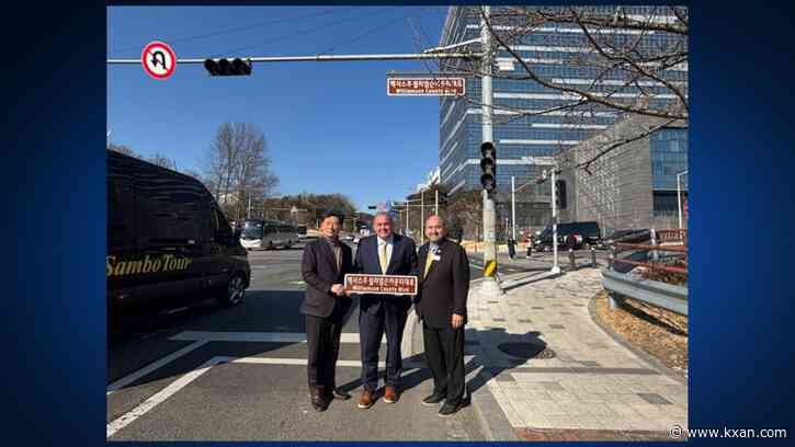 South Korean city honors Williamson County with street sign