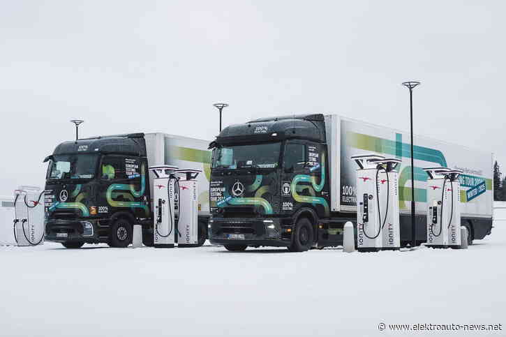 Wieviel Reichweite der Elektro-Lkw Mercedes eActros 600 im Winter einbüßt