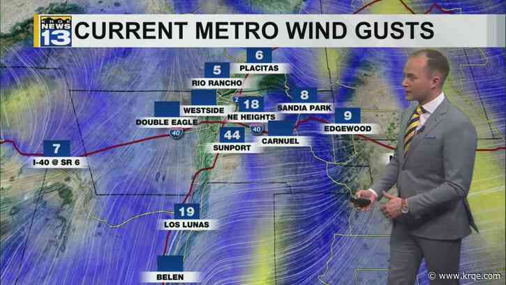 Cold front pushing into Albuquerque tonight