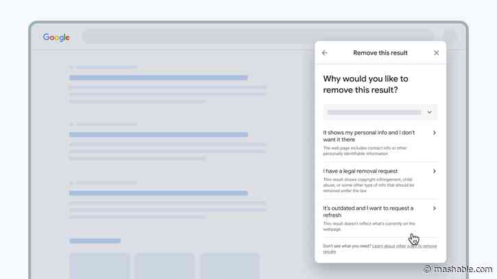Its now easier to remove personal information from Google Search results