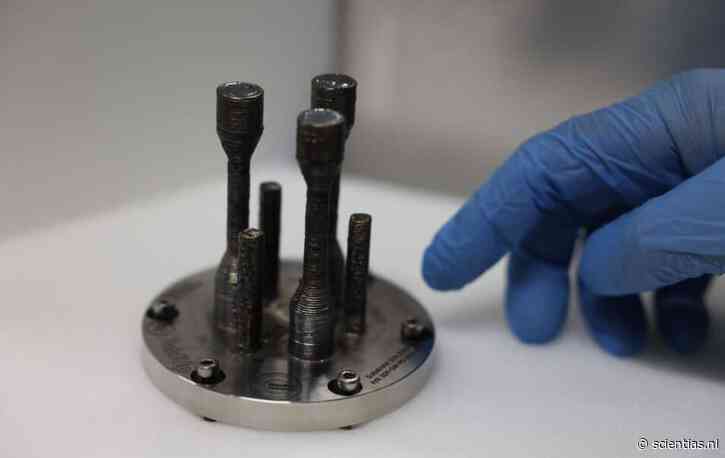 Eerste metalen onderdelen die ooit in de ruimte zijn geprint, landen op aarde