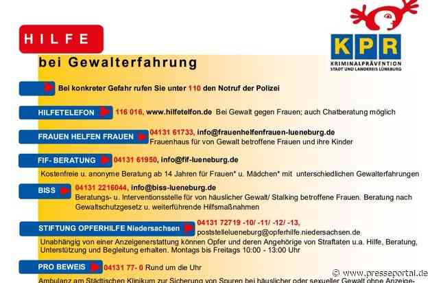 POL-LG: ++ Anhang zum Sachverhalt: Lüneburg - Häusliche Gewalt - Alkoholisierter Mann schlägt Frau - Hinweise ++
