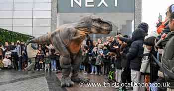 Giant T-Rex roars into east London retail park