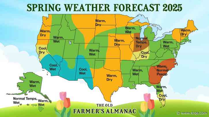 The Old Farmer’s Almanac predicts a ‘warmer and wetter’ spring