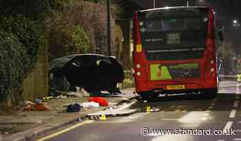 Woman killed waiting at London bus stop in horror smash named