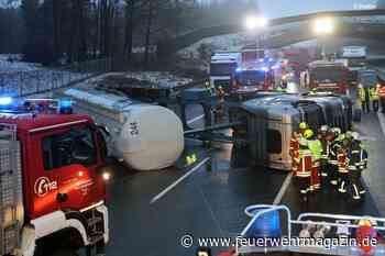 Lkw blockiert alle Fahrspuren