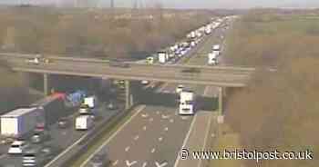 Live: M5 gridlock after car crashes and overturns