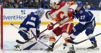 Vasilevskiy makes 27 saves in Lightning’s 3-0 win over Flames