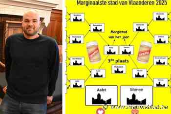 Menen nipt opnieuw verkozen tot ‘Marginaalste stad van Vlaanderen’: “We kunnen het nu weer jaar achter ons laten”