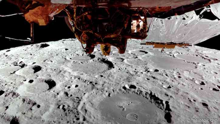 Spacecraft beams back stunning moon video before ambitious landing