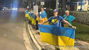 Ukrainians rally in South Florida, condemning clash between Trump and Zelenskyy