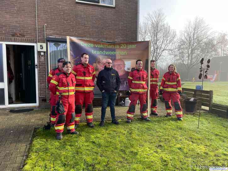 Jan-Kornelis Knapper viert 20-jarig jubileum bij Brandweer Woldendorp