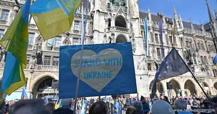 Demonstration zur Unterstützung der Ukraine in München