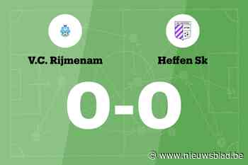 Doelpuntloze wedstrijd voor Rijmenam en Heffen