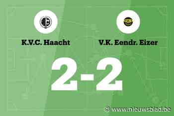 Eendracht Eizer sleept gelijkspel uit de brand in de uitwedstrijd tegen KVC Haacht B