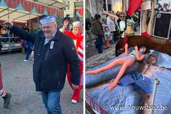 LIVE AALST CARNAVAL. Guy D’haeseleer afgevoerd na incident met slagboom - Carnavalisten steken de draak met Ruben Van Gucht