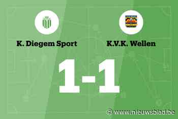 KVK Wellen speelt gelijk tegen Diegem Sport