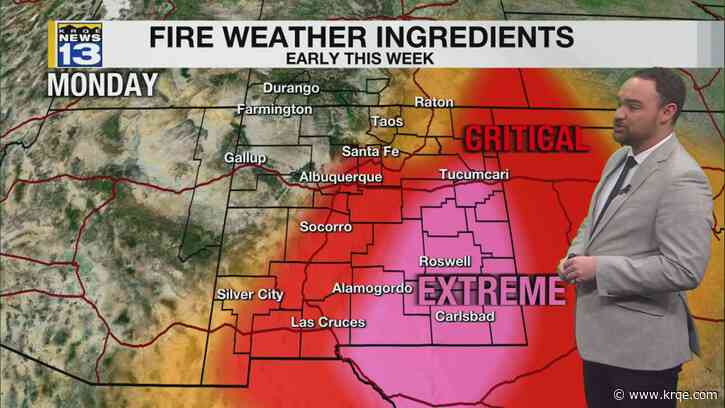 Fire danger increases to start the week