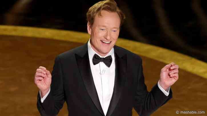Conan OBriens Oscars opening monologue takes on AI, Netflix, and Karla Sofía Gascón