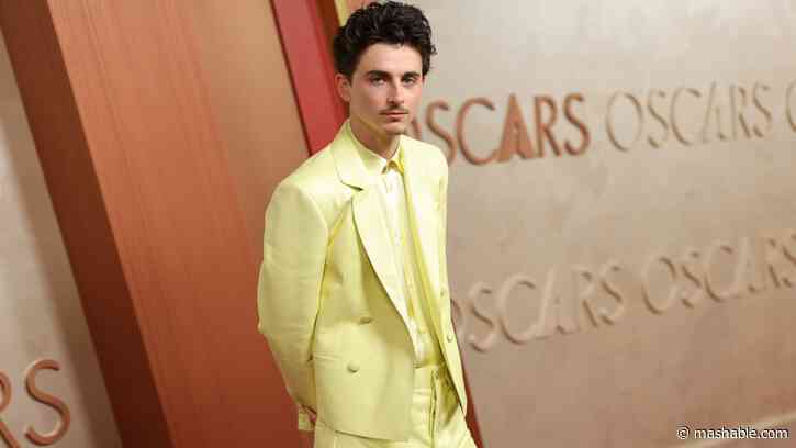 Did Timothée Chalamet pull Oscars inspo from BTS?